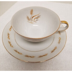 Windermere fine china wheat leaf cup and saucer Japan 6100